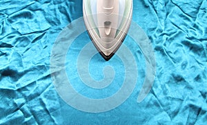 Iron on crinkle silk fabric