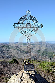Iron cross in TentudÃ¯Â¿Â½a monastery photo