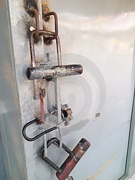 iron door with a hefty iron lock
