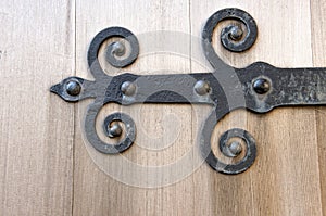 Iron door hinge