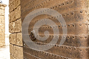 Iron doors inside of the Alcazaba of AlmerÃ Â­a, in Andalusia, southern Spain photo