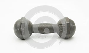 Iron dumbbell isolated on white, 1.5 Kg dumbbell