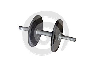 Iron Dumbbell weights against a white background