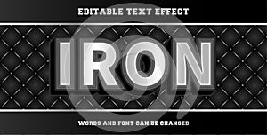 Iron editable text effect style