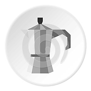 Iron electric kettle icon, flat style