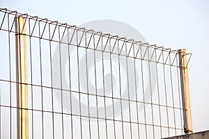 iron fence illuminated photo