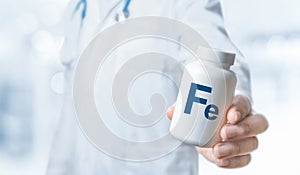 Iron, Ferrum, Fe. Fe supplements for human health. Doctor recommends taking Ferrum . doctor talks about Benefits of Iron.