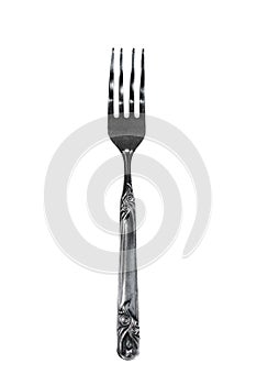 iron fork, on wite background, isolated
