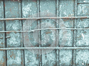 Iron garage doors. Rusty door. Door hinges. Close up shot