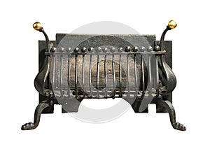 Iron grate old antique for fireplaces