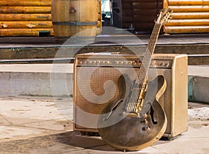 Iron Guitar and amplifier. Ch