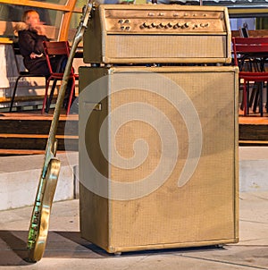 Iron Guitar and amplifier. Swiss