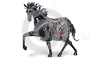 Iron horse statue