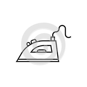 Iron icon in flat style. Laundry equipment vector illustration on white isolated background. Ironing business concept