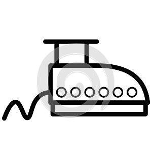 Iron Isolated Vector Icon for Sewing and Tailoring