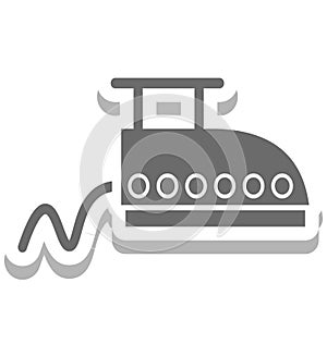 Iron Isolated Vector Icon for Sewing and Tailoring