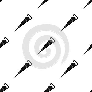 Iron jackhammer. A hammer for pounding rocks.Tool miner.Mine Industry single icon in black style vector symbol stock
