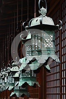 Iron latern in Kasugataisha Shrine in Nara Park,Nara,Japan