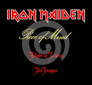 Iron Maiden 1983 Piece of Mind vector logo.