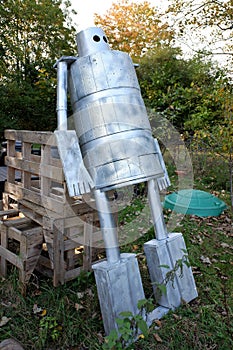 The Iron Man, an entrant in the Chorleywood Scarecrow Trail 2021