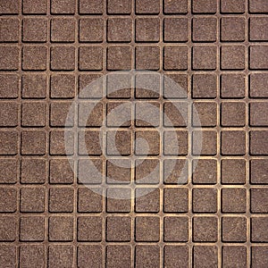 Iron metal rusty background, texture plate with squares. steel rusty background detail close up