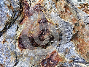 Iron mineral contain volcanic rock