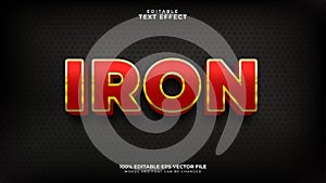 Iron Text Effect, Editable Text Effect