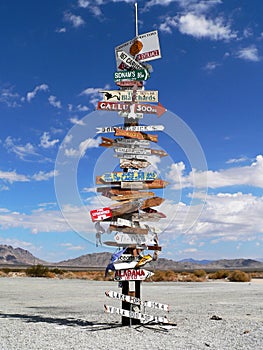 The Iron Mountain Sign Pole