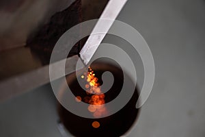 Iron nanoparticles burning in a lab