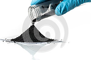 Iron nanoparticles in a lab,