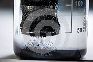 Iron nanoparticles in a lab, being used to clean water