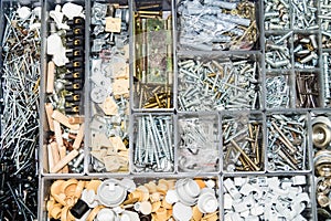 Iron nuts nails and screws