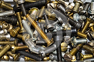 Iron nuts nails and screws
