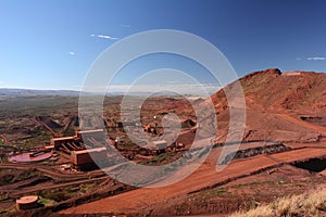 Iron ore mining operations Pilbara region Western Australia photo