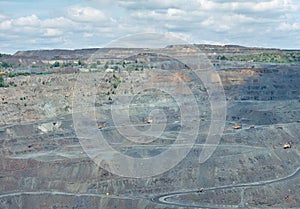 Iron ore opencast landscape