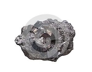 The iron ore on a white background photo