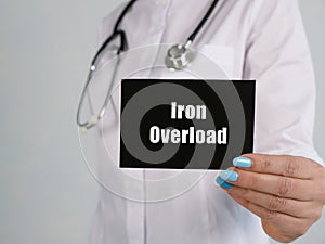 Iron Overload Hemochromatosis sign on the piece of paper