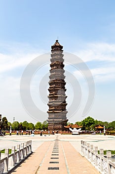 The Iron Pagoda of Kaifeng, Henan, China. photo