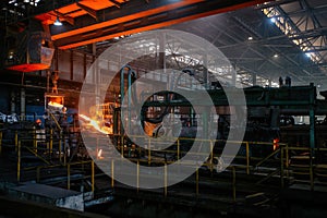Iron pipe casting machinery. Production of cast iron pipes