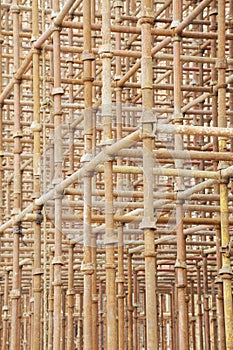 The iron pole staging