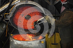 Iron Pour - Loading the Furnace photo