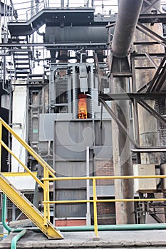 Iron production in factory