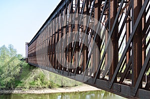 Iron railway bridge in Griethausen