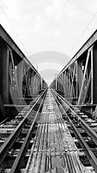 Iron Railway Bridge Over River Jhelum Khushab by mraqibfotography