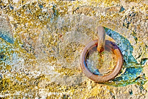 Iron ring on wall