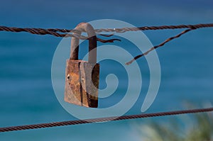 Iron rope with padlock