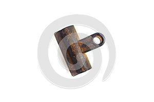 Iron rusty clip.