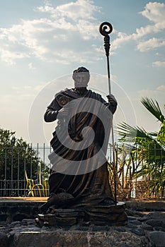 Iron statue of Matthew, Galilee Israel