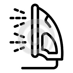 Iron steam cleaner icon, outline style