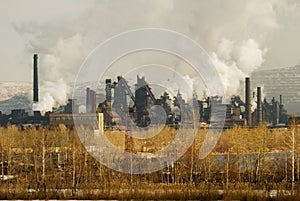 Iron and steel metallurgical Plant in different views